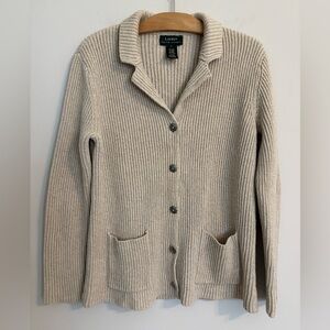 Lauren Ralph Lauren Silk Linen Blend Cardigan Sweater